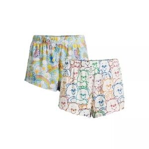 Care Bears Women's Print Sleep Shorts 2-Pack Size XS New